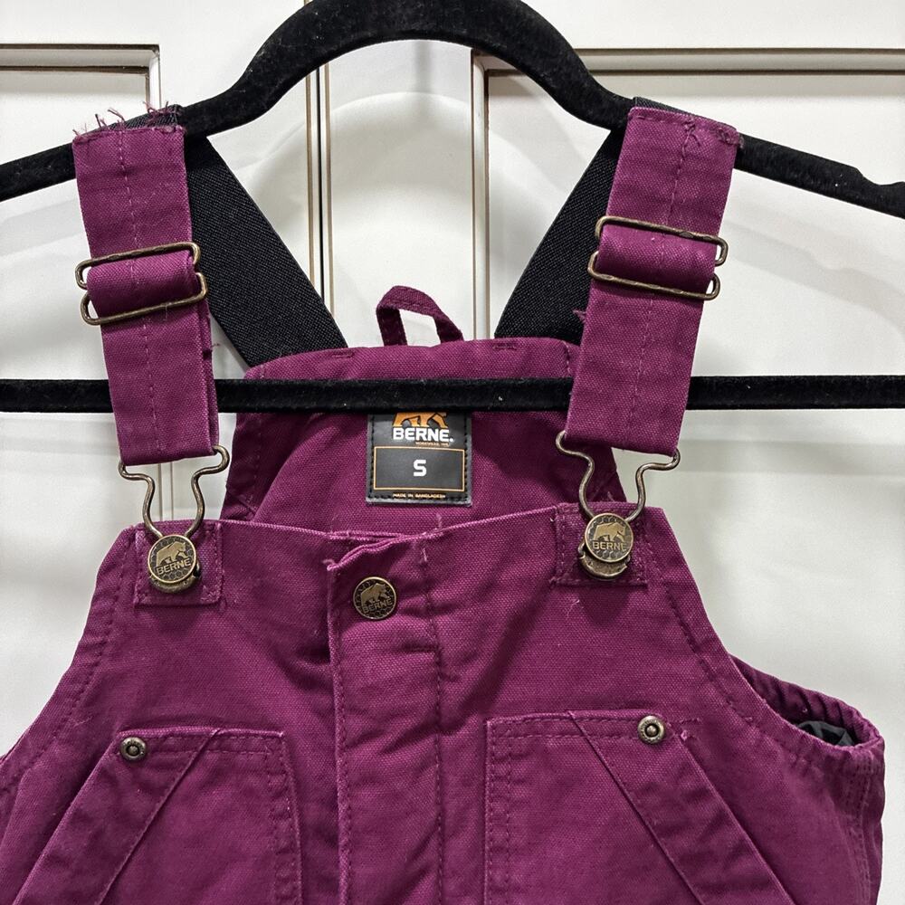 Berne Overalls Youth Small Canvas Insulated Quilted Workwear Chore Outdoor - Picture 2 of 15